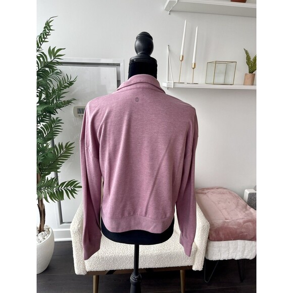 Balance Collection Pink Long Sleeve Quarter Zip Sweatshirt Size Large - Picture 4 of 5